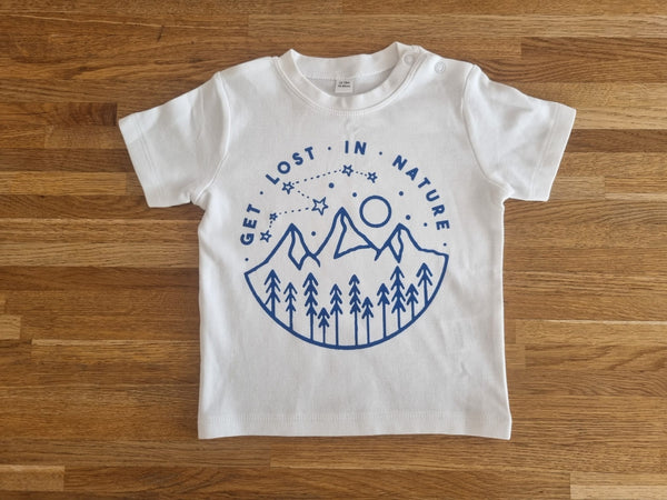 LOST IN NATURE WHITE TEE SIZE 12-18 months