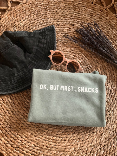 BUT FIRST SNACKS SWEAT